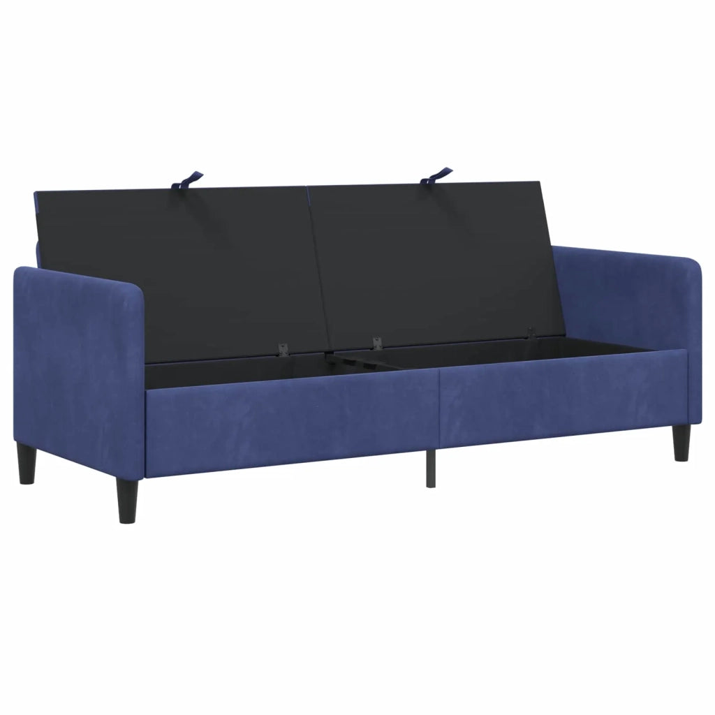 Divano con Storage Blu Polizia 192 x 78 x 87 cm Poliestere 42037001