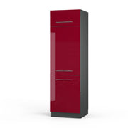 Vicco Armadio frigorifero Rosso bordeaux lucido 60 cm