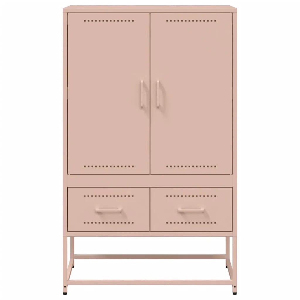 Buffet credenza cassettiera armadio mobile contenitore organizer cucina soggiorno salotto alto 68 x 39 x 111,5 cm acciaio rosa 02_0035164