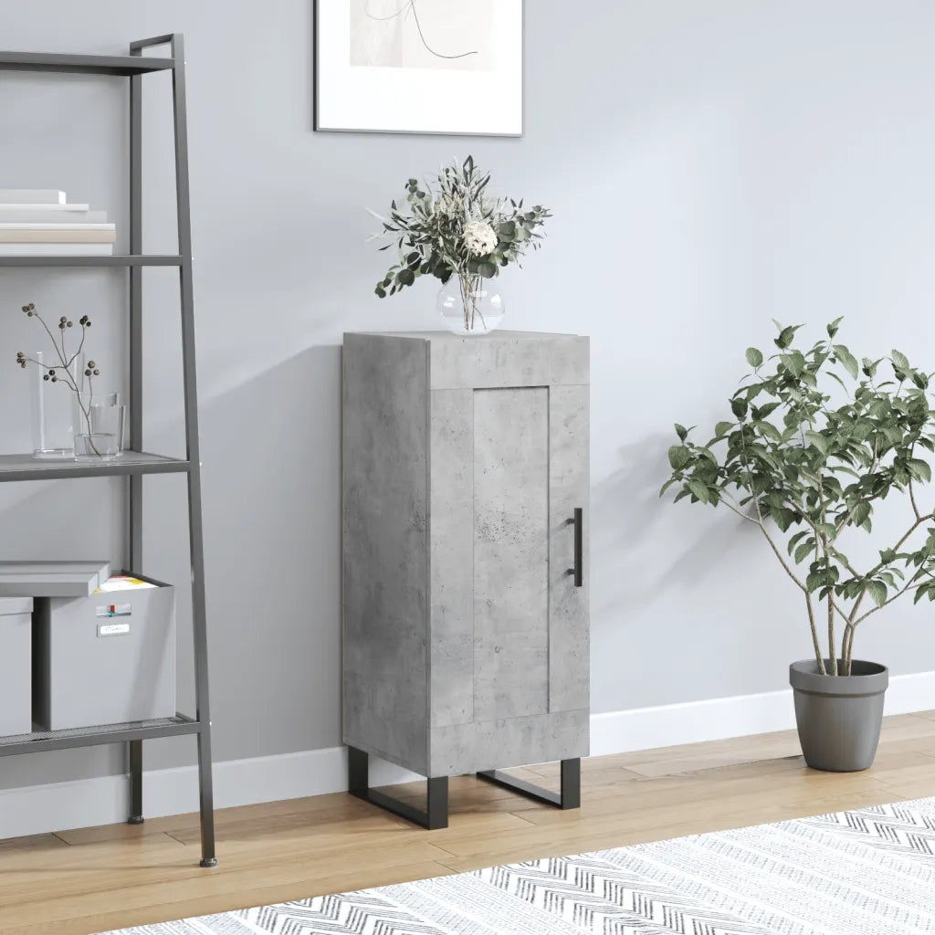 Credenza Grigio Cemento 34,5x34x90 cm in Legno Multistratocod mxl 79978