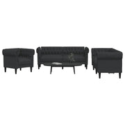 Set d Divani 3 pz Nero in Tessuto 3209193