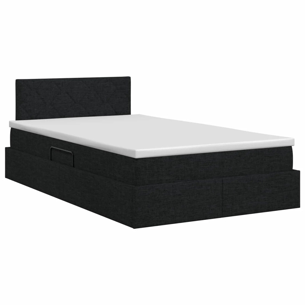 Letto con contenitore e materasso Nero 120 x 200 cm Velluto 3458678
