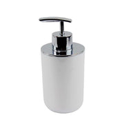 Trade Shop - Dispenser Porta Sapone Liquido Bianco Silver Per Ricambio Accessori Bagno 69461 -