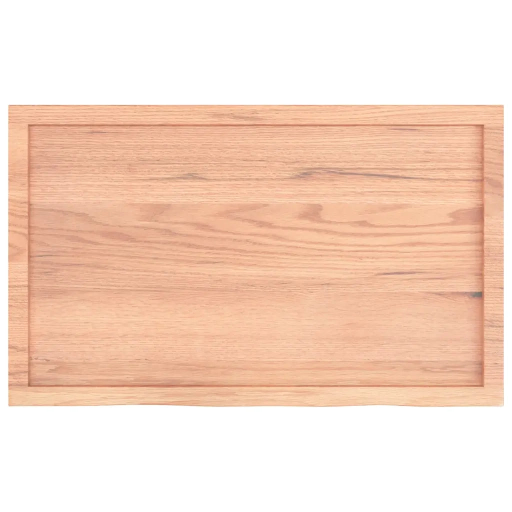 Piano Bagno Marrone 100x60x(2-4) cm Legno Massello Trattato 3156135