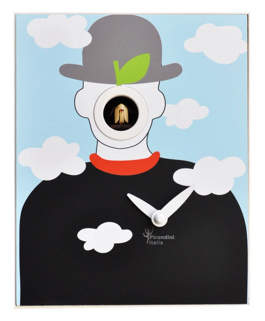 Orologio a Cucù da Parete 16,5x20x10cm Pirondini Italia D'Apres Magritte