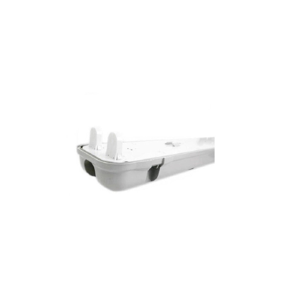 Trade Shop - Plafoniera Doppia Per Tubi Led T8 In Plastica Da 150cm Trasparente Impermeabile -