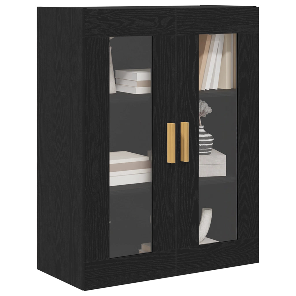 Armadio da Parete in Rovere Nero - 69.5x34x90 cm
