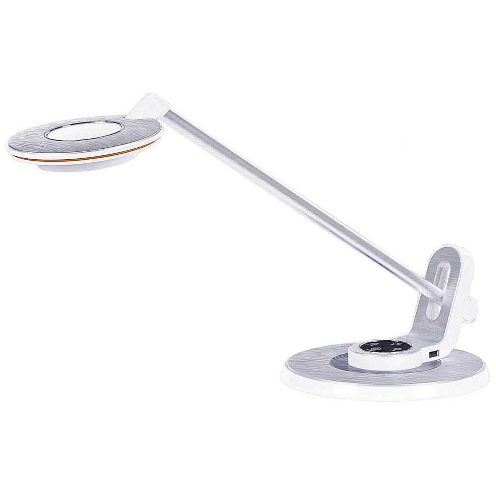 Lampada da soffitto a LED con piastra metallica bianca 45 cm supporto USB ufficio cameretta soggiorno