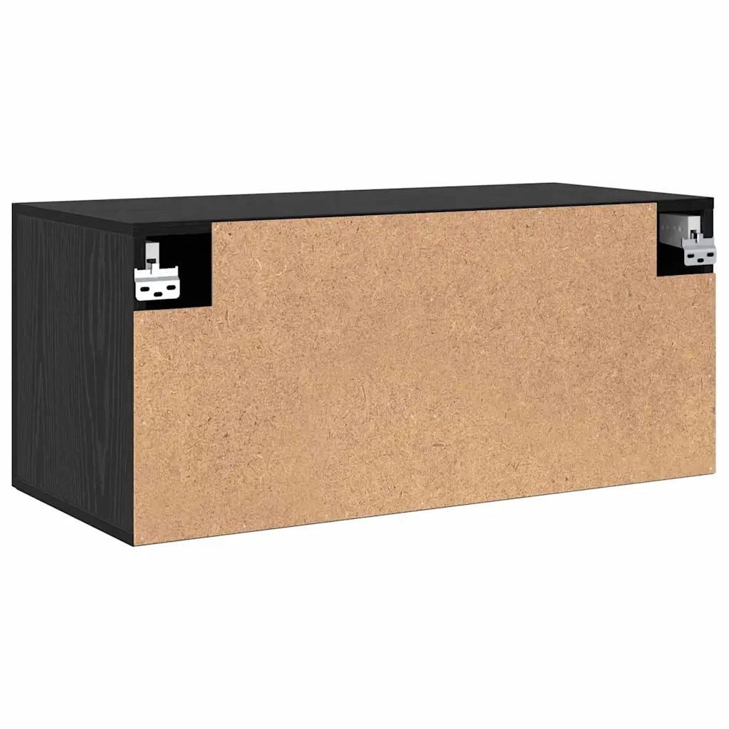 Armadietto a muro Rovere nero 80 x 36.5 x 35 cm 879557