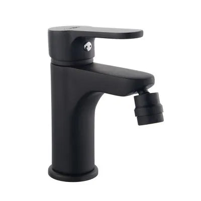 Coppia rubinetti bagno lavabo e bidet nero opaco serie Paco