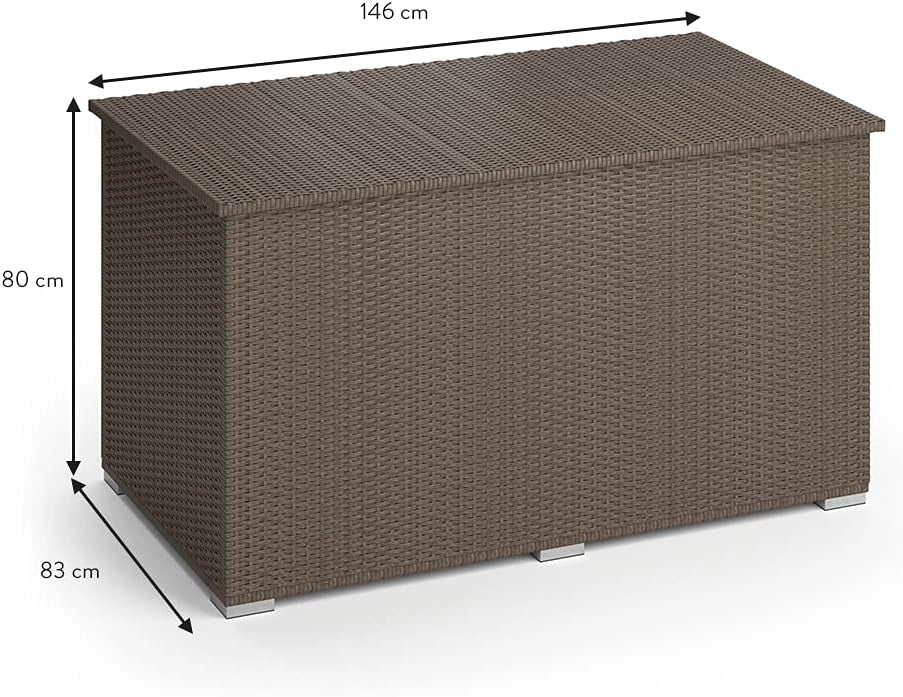 Oskar-Store OK-Living - Scatola per cuscini, marrone, 146 x 80 cm