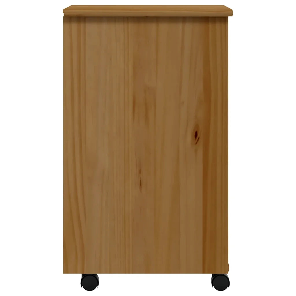 Carrello portaoggetti con cassetti pratico spazio contenitivo 34 x 39 x 65,5 cm legno di pino color miele 02_0047171