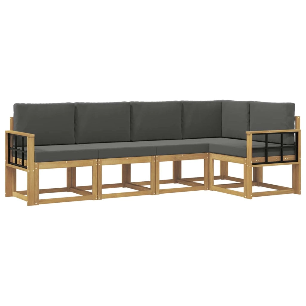 Set di divani da esterno 5 pz Bianco e Antracite 3387641