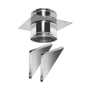 Canna fumaria parete doppia coibentata inox  aria dn 100/120 supporto murale aperto tubo  acciaio  316