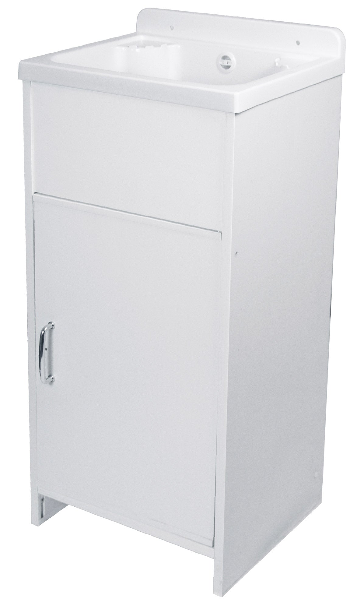 Mobile Lavatoio in PVC 42x35x82 cm 1 Anta Clear Bianco