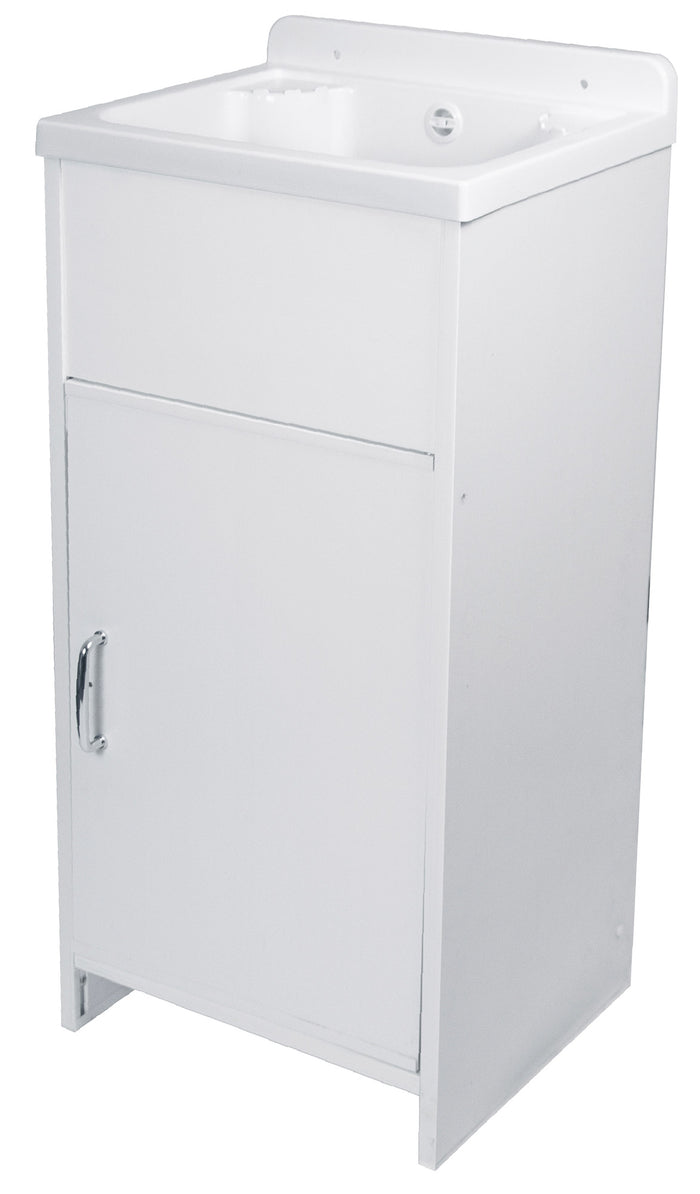 Mobile Lavatoio in PVC 42x35x82 cm 1 Anta Clear Bianco