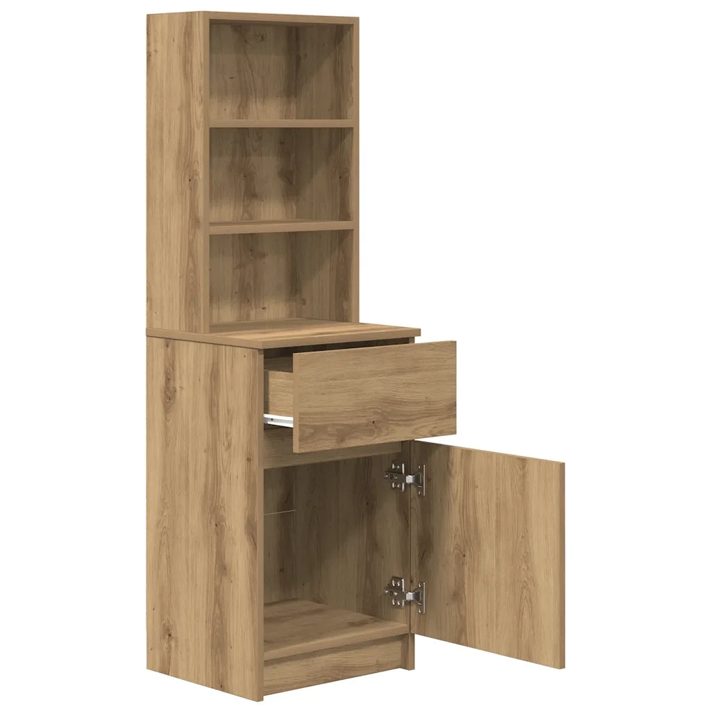 Comodino-Tavolino da notte Rovere Artigianale 39x35x125 cm in Legno Multistrato