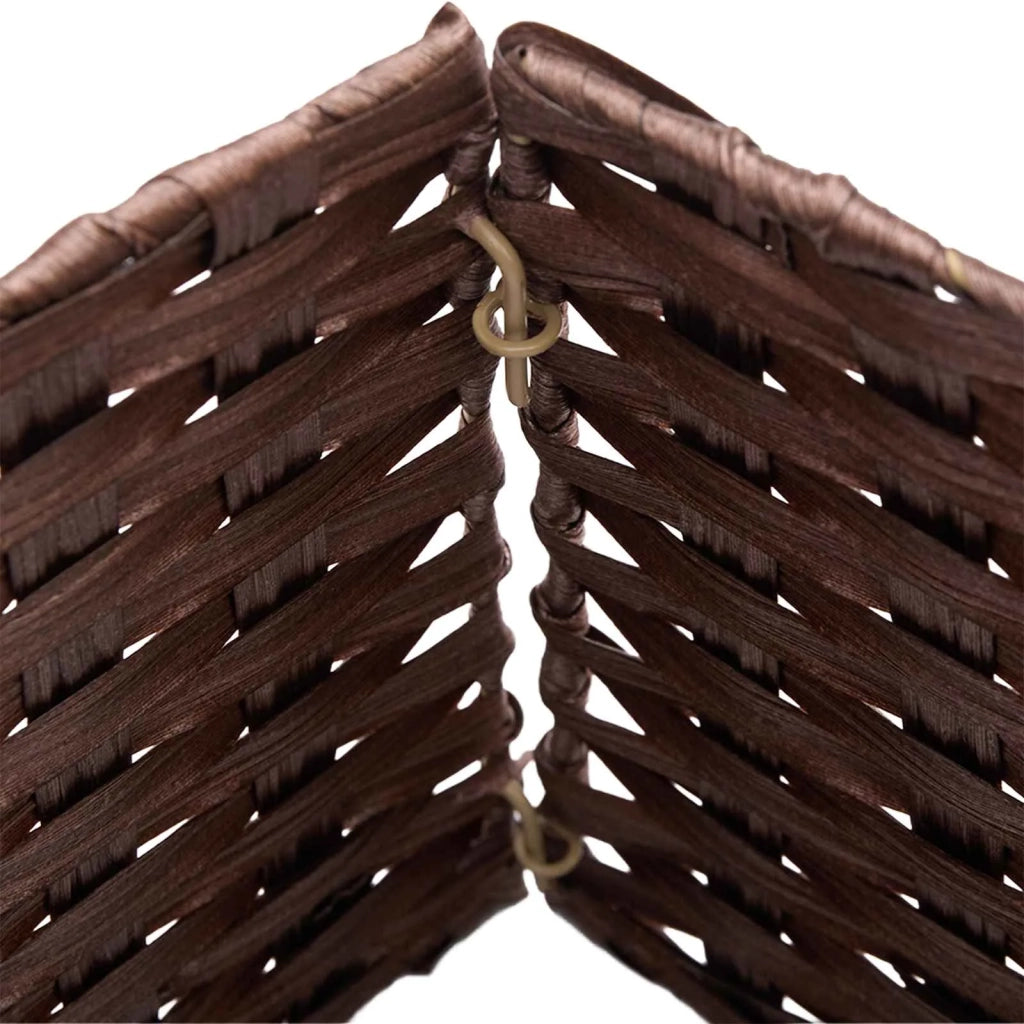 Collare per Albero di Natale Quadrato Marrone Scuro polyrattan 42048801