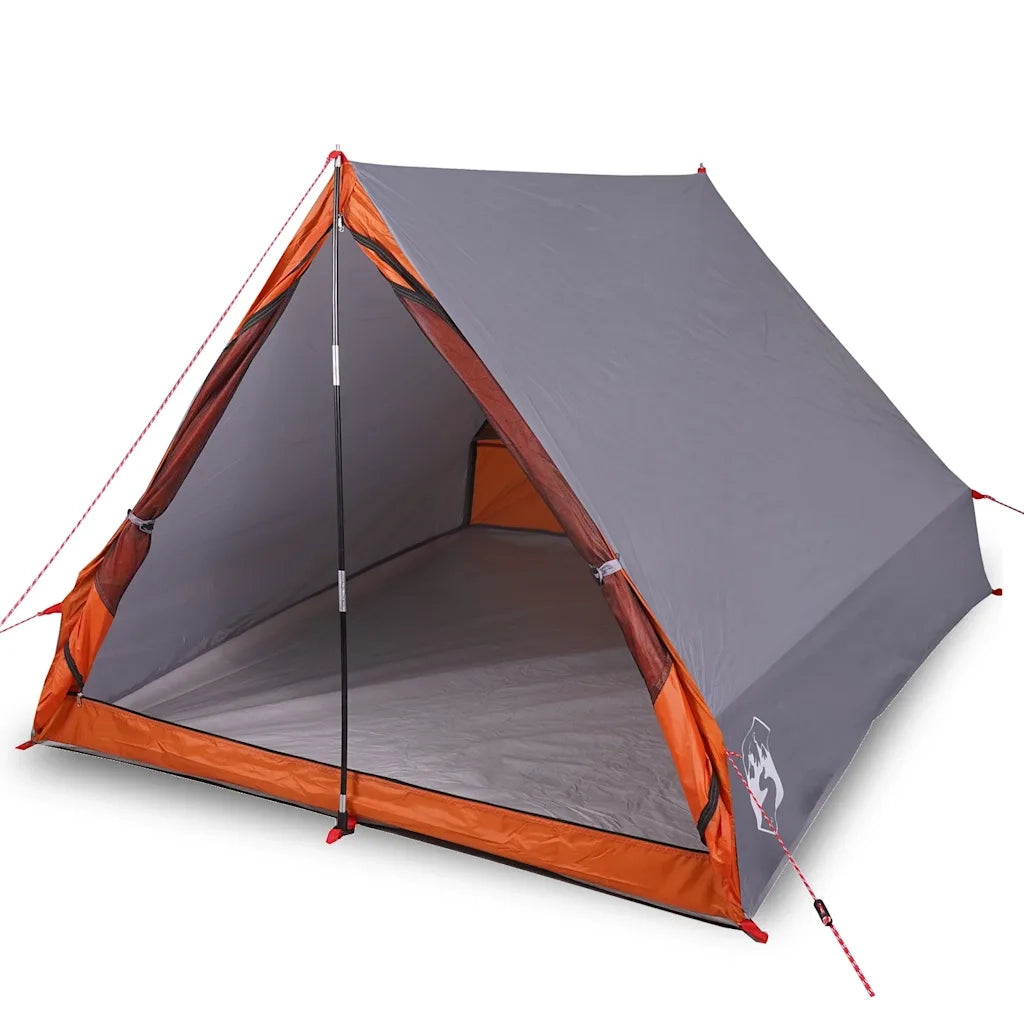 Tenda da Campeggio Telaio A per 2 Persone Grigia Impermeabile 94757