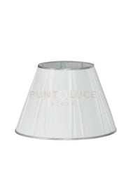 TC 3047 PARALUME DM.40CM  BIANCO E ARGENTO ATTACCO E27