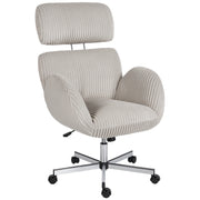 Sedia da ufficio ergonomica in velluto ¨C zephmum ¨C grigio
