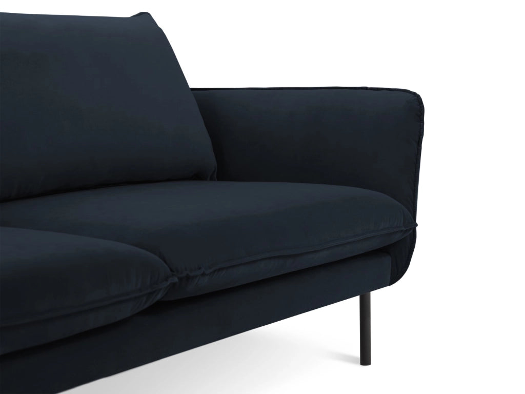Cosmopolitan Design - Divano "Vienna" 2 posti in velluto blu scuro 