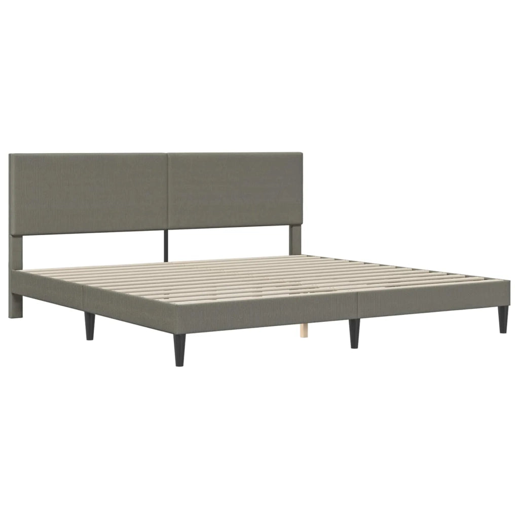 Struttura del letto Grigio Chiaro 200 x 200 cm Tessuto in Cords 42027744