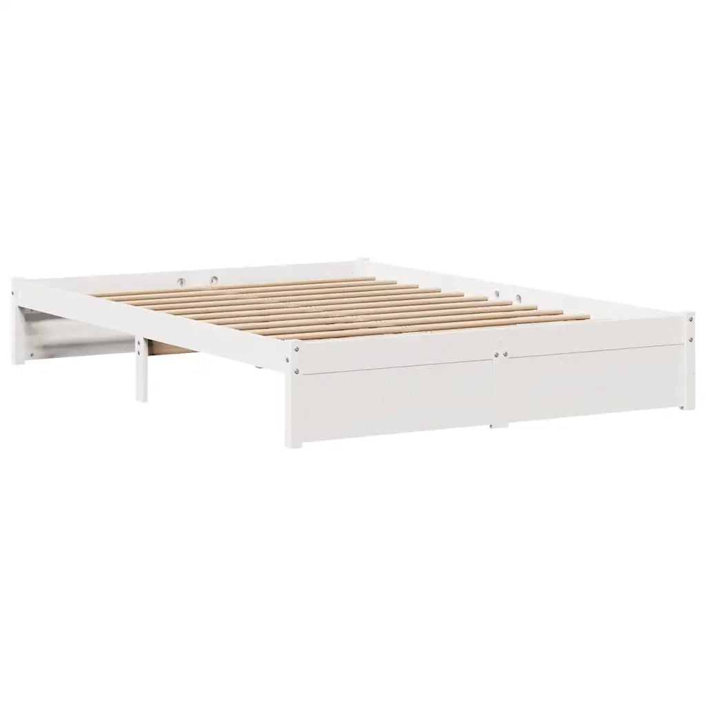 Giroletto con Testiera senza Materasso-Struttura Letto Bianco 120x200 cm 849284