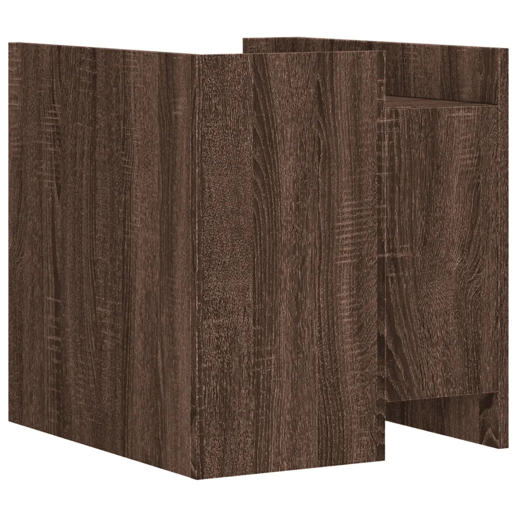 Comodino Rovere Marrone 45x50x50 cm in Truciolato 848282