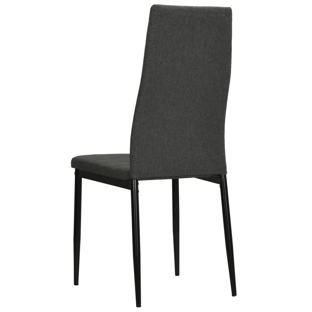Sedie da Pranzo 6 pz Grigio Scuro in Tessuto 275379