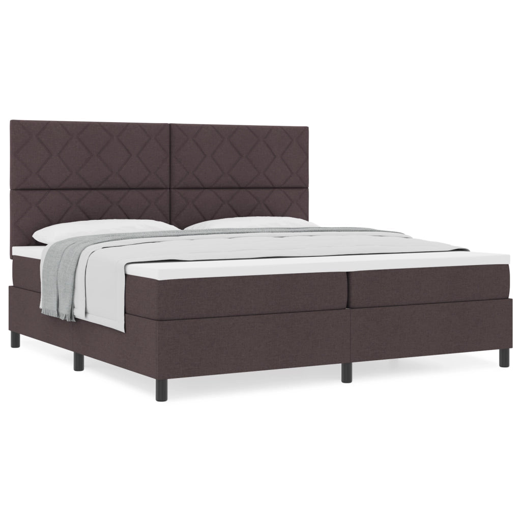 Letto contenitore con materasso scuro 200x200 cm in tessuto