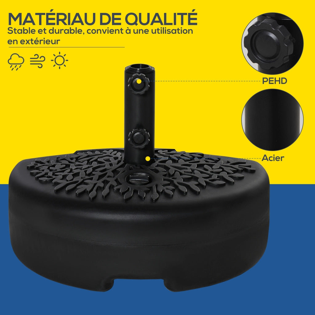 Sostegno per ombrellone ¨C zephmum ¨C 50x31x38 cm, nero