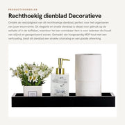 Piatto di servizio in legno - Rettilineo - Decorativo - Supporto per candele - Decorazione per la casa - Finestra MDF lucida