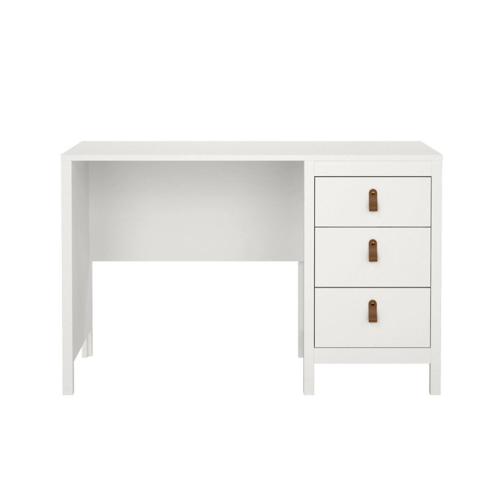 Scrivania Murjan, Scrittoio multiuso, Tavolo per ufficio porta PC, Piano di lavoro, 120x48 h77 cm, Bianco
