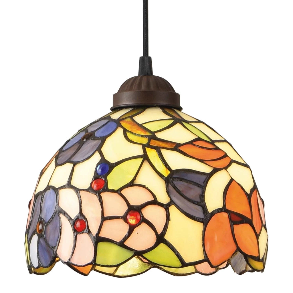 LÚZETE - LAMPADA DA SOFFITTO A 1 LUCE 20 CM FIORI DI TIFFANY