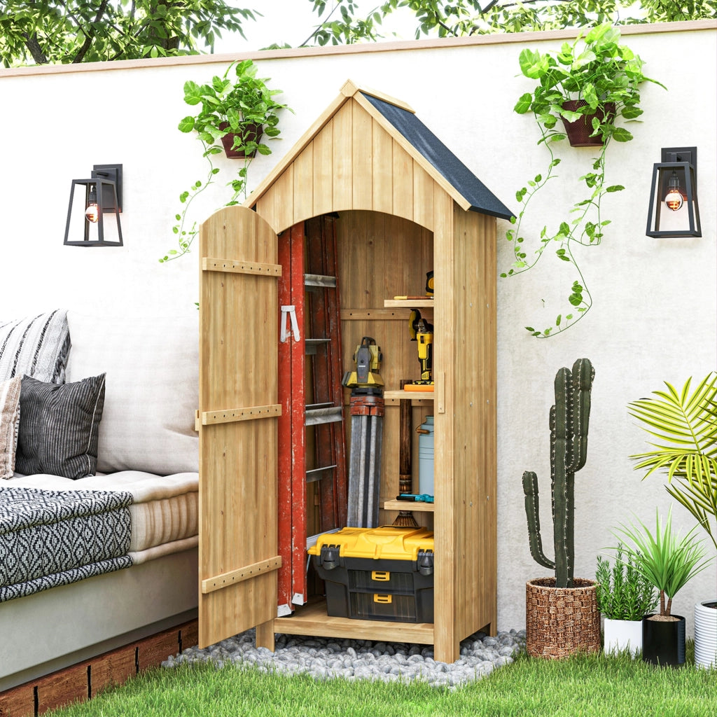 Casetta da Giardino in Legno ¨C Zephmum ¨C Antracite 77.5x54.2x179.5cm