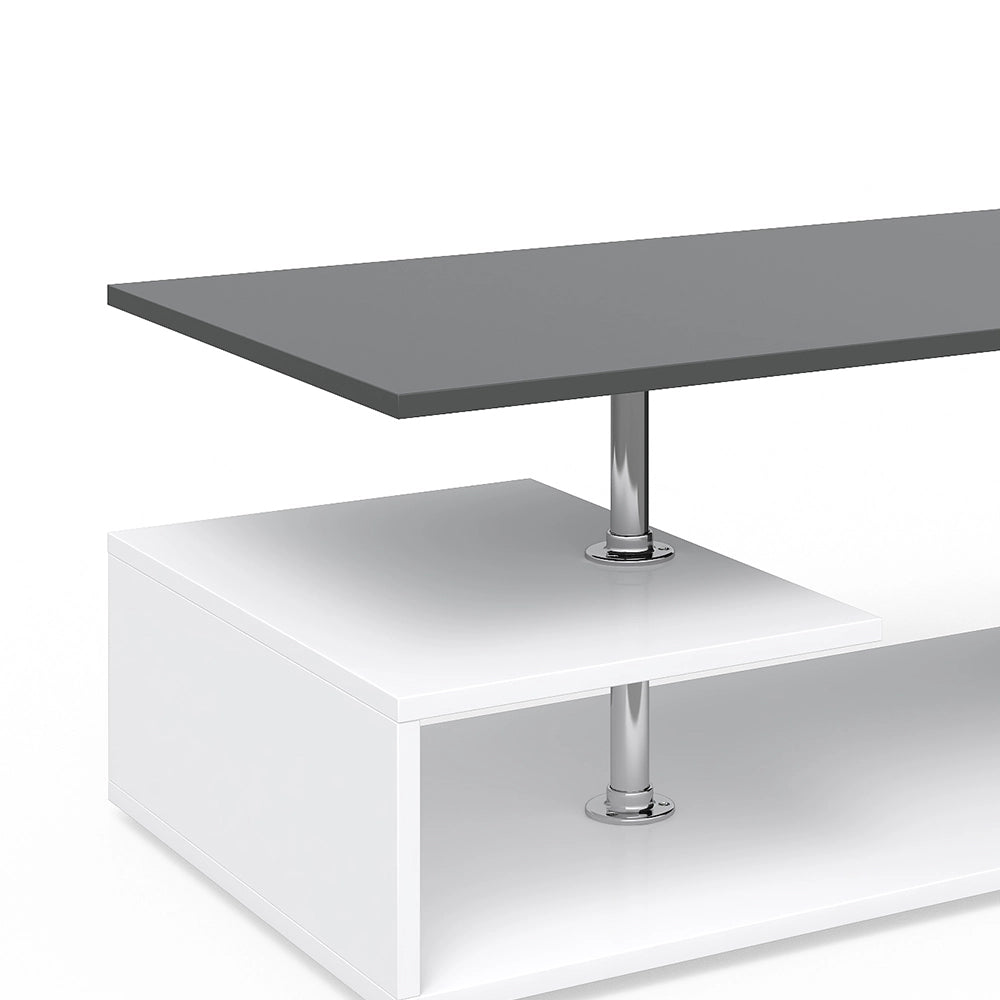 Vicco Tavolino da salotto Bianco/antracite 91 x 52,6 cm