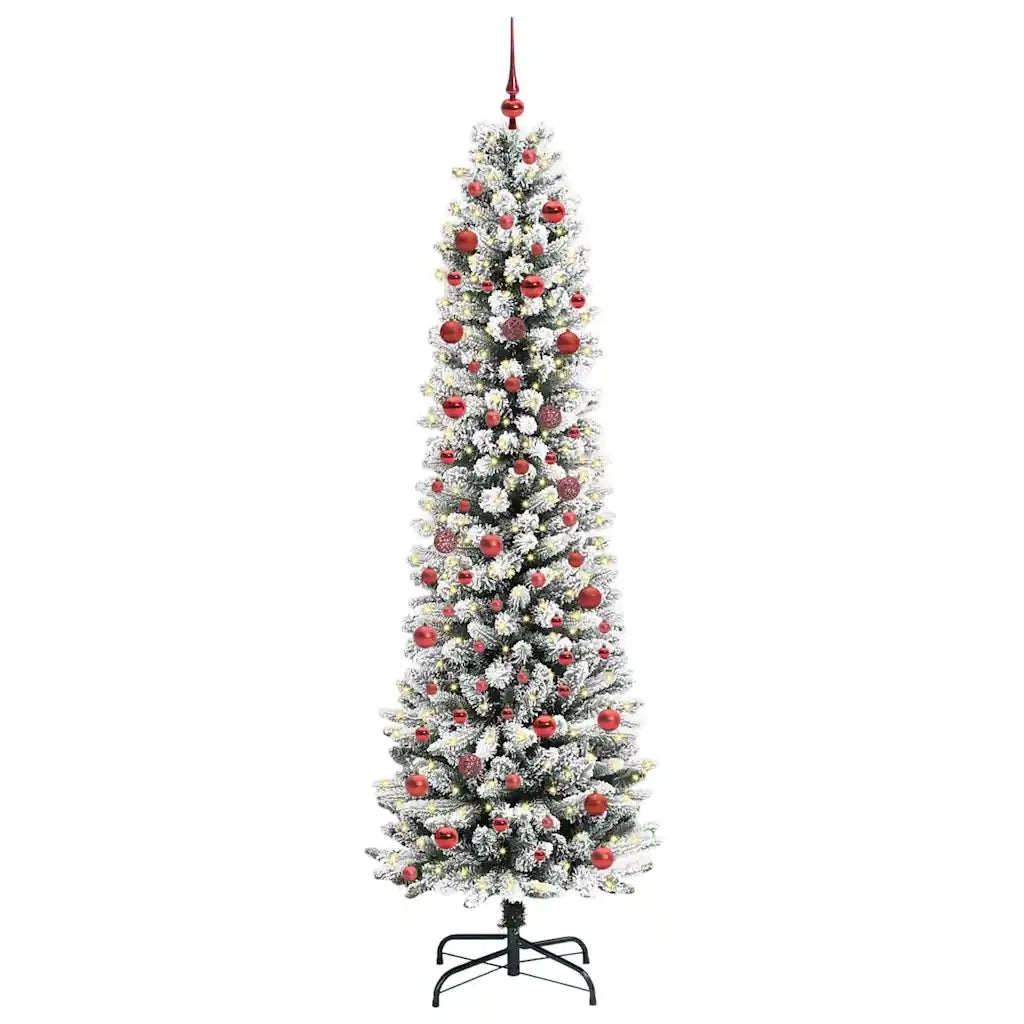 Albero di Natale Artificiale-Albero Natalizio con 300 LED Bianco 210 cm 429911