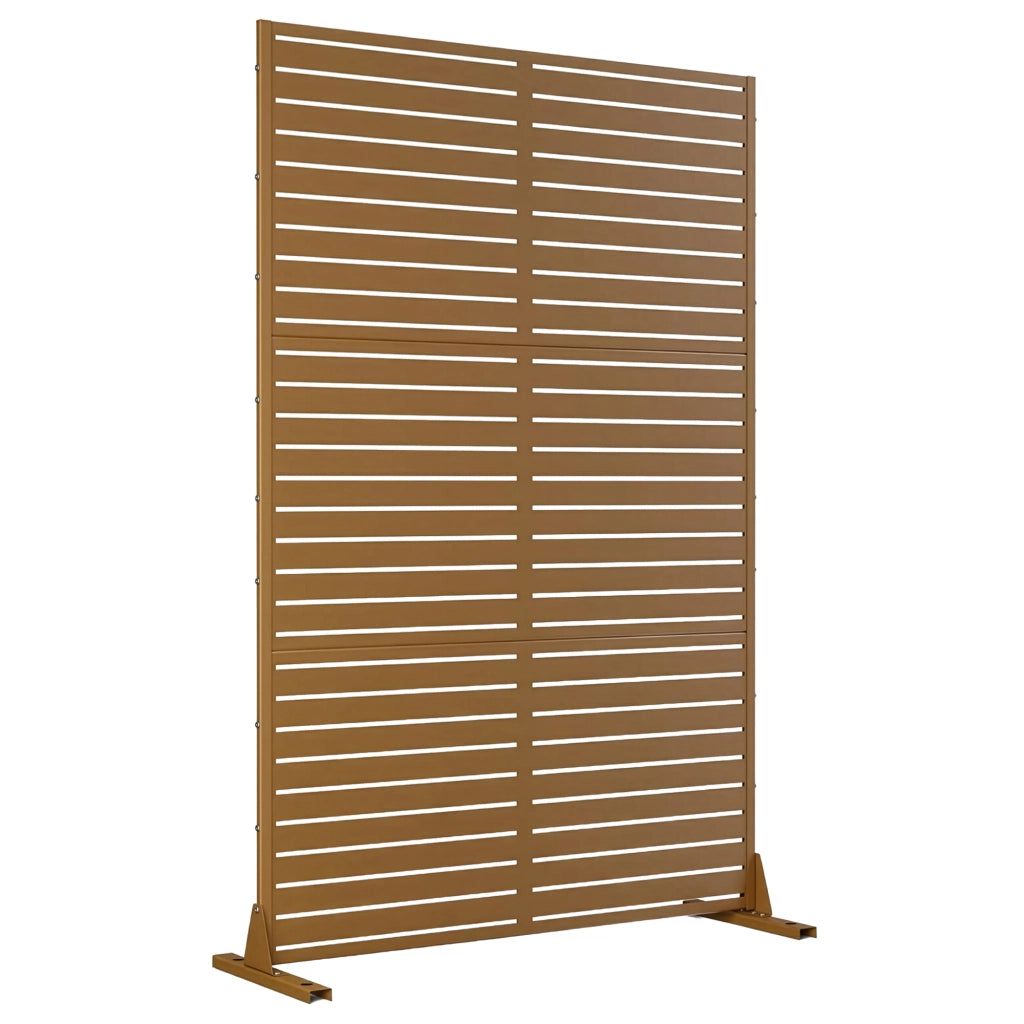 Pannello Divisorio Nodepp da Esterno in Acciaio Zincato 180x120 cm Marrone casa.pro