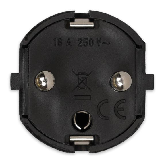 Spina Schuko 2 Poli + Terra 16A Nera 16A 80071 Fanton 5 Pezzi