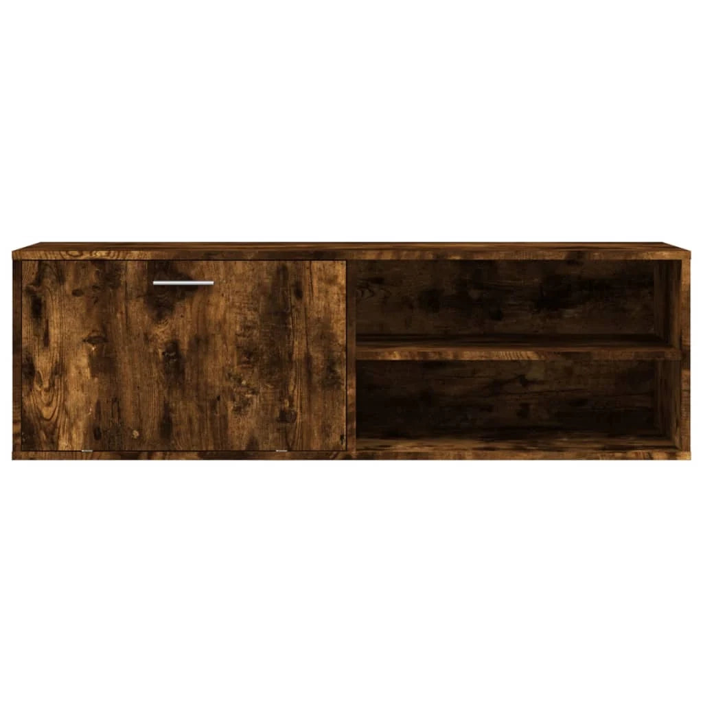 Mobile TV multimediale scaffale TV credenza mobile TV sala da pranzo soggiorno camera da letto rovere affumicato 120 x 34 x 37 cm legno ingegnerizzato marrone 02_0027319