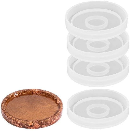 Ideazioni con sottopiedi in silicone a forma di cuore | Dimensioni sottopiede: Ø 8 cm / 0,9 cm alto | 4 pezzi