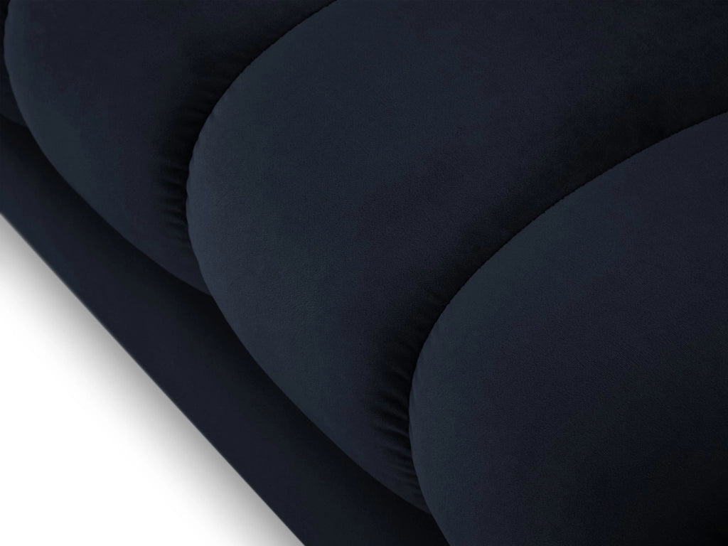 Cosmopolitan Design - Chaise longue sinistra "Bali" in velluto blu scuro 