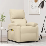 Poltrona Elettrica Massaggiante Crema in Tessuto cod mxl 32368