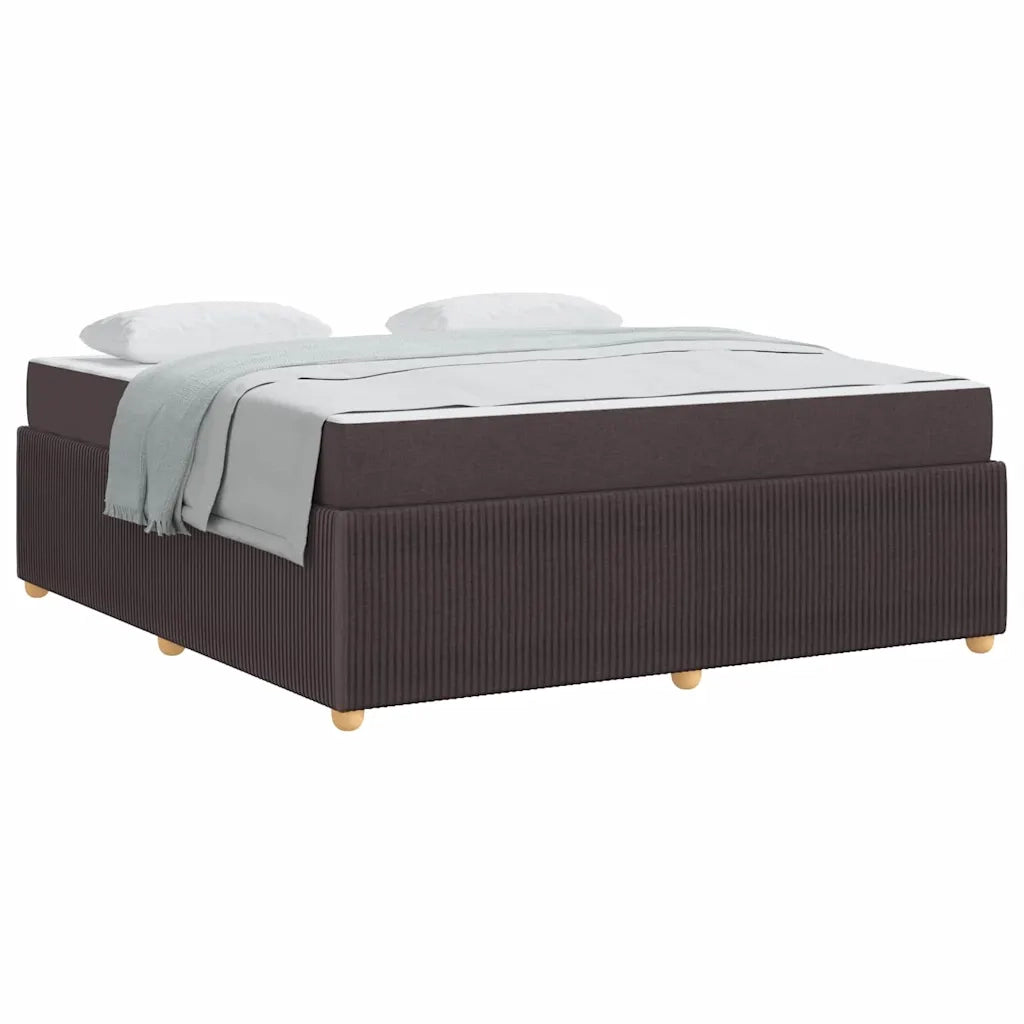 vidaXL Struttura letto con materasso Marrone scuro 180 x 200 cm