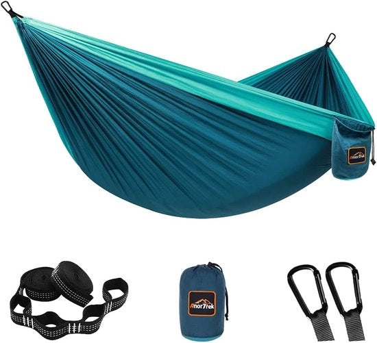 Hangmat per camping, paracadutabile leggera da trasporto con due cinture di sospensione, in nylon singola o doppia, tenda da campeggio a sospensione di albero.