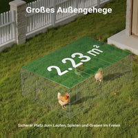 Recinto per piccoli animali 183 x 122 x 60 cm con telo parasole recinzione per conigli e lepri