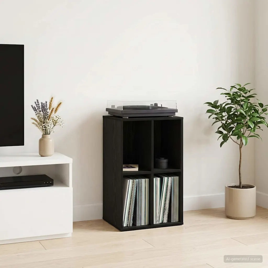 Mobile porta vinili Rovere Nero 44,5 x 36,5 x 74,5 cm 8012867