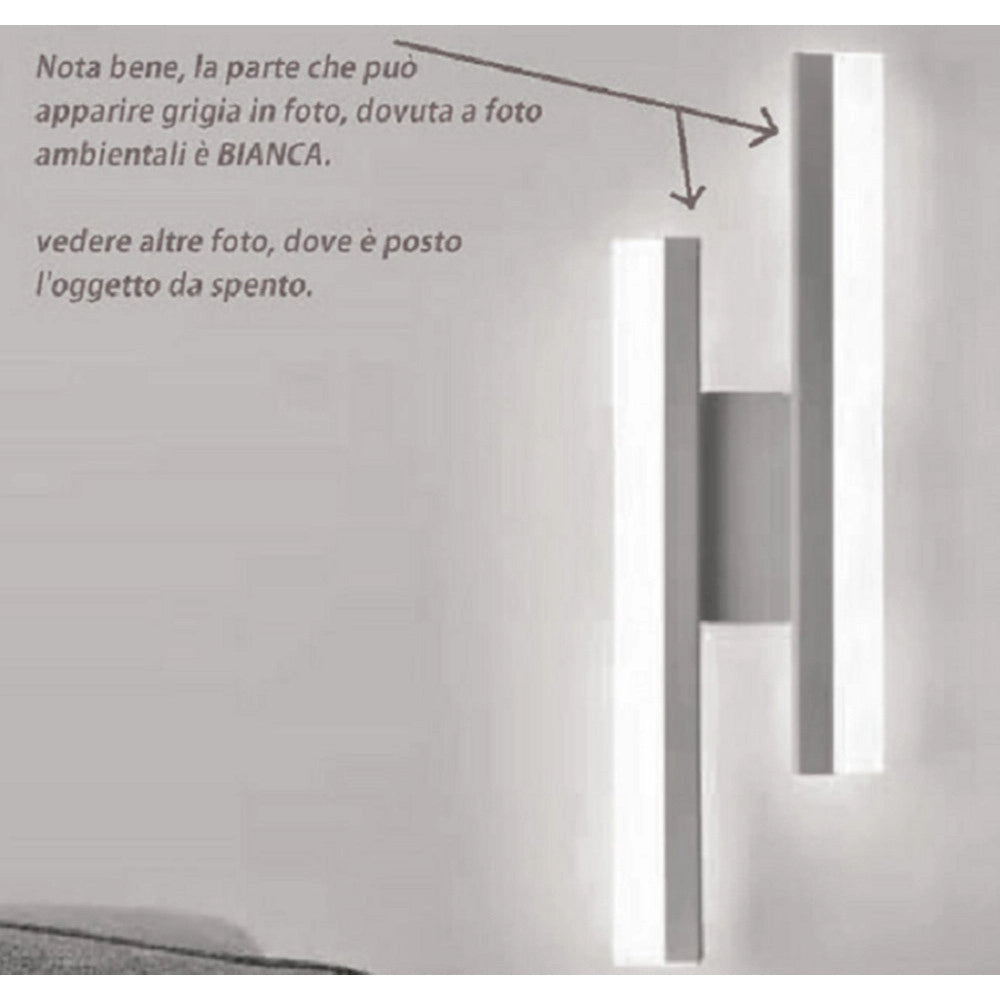 Trade Shop - Applique Led Bianco Lampada Parete Moderno 10w Cct 3 Tonalità Luce 3000-4000-6500k E87-b3c -
