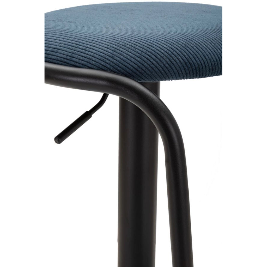 Sgabello Alto VKH449, Blu, Metallo, 41x41x61 cm